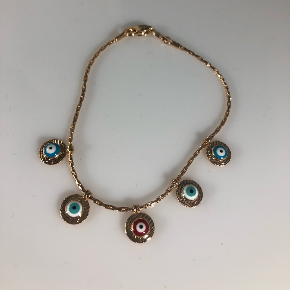 BOHO evil eye gold bracelet 💠💠🦋🦋👁👁